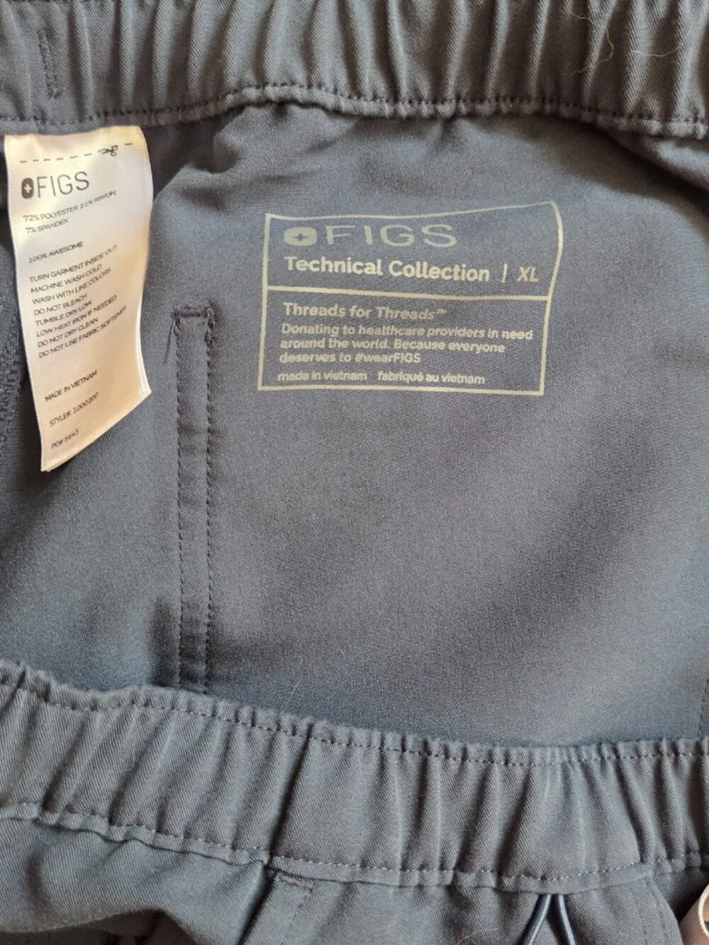 FIGS Men's Cairo Cargo Scrub Pants XLCharcoal EUC